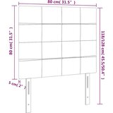  LED uzglavlje tamnoplavo 80x5x118/128 cm baršunasto | shoptok.hr