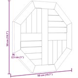 Stolna ploča 50 x 50 x 2,5 cm osmerokutna od masivne tikovine | shoptok.hr
