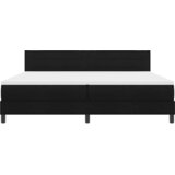  Krevet s opruga kutije s uzglavljem Crna 200 x 200 cm tkanina | shoptok.hr