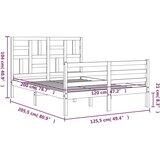  Kreveta s uzglavljem bijeli 120 x 200 cm od masivnog drva | shoptok.hr
