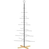  Metalno božićno drvce s drvenom bazom crno 180 cm | Eponuda.com