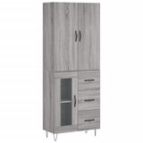 Maison Chic Visoka Komoda - Predalnik siva sonoma 69,5x34x180 cm inženirski les, (21720469) Cene