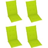  Blazine za vrtne stole 4 kosi svetlo zelene 120x50x3 cm blago, (20623768) | Shoptok.si