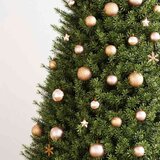  Set božićnih kuglica od 111 komada rozo-zlatni od polistirena | shoptok.hr