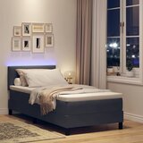  LED Box Spring Krevet Tamno siva 90 x 200 cm Baršun | shoptok.hr