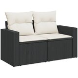  4-dijelni set vrtnih sofa od poliratana s jastucima crni | shoptok.hr