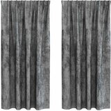  Baršunaste zavjese sa zavjesama 2 pcs Siva 175 x 140 cm Baršun | shoptok.hr