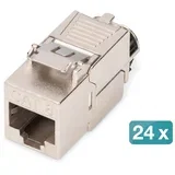 CAT 8.1 Keystone module, shielded, tool-free mounting connection - 24 pcs.