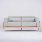 Gazzda Modro-siv kavč s hrastovo strukturo Fawn, 180 cm Cene