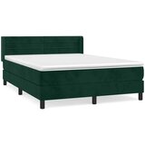 Krevet s oprugama i madracem tamnozeleni 140x190 cm baršunasti | Eponuda.com