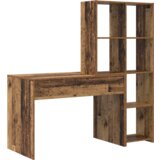 vidaXL Stol s policom Staro drvo 138.5 x 55 x 143 cm Konstruirano drvo | shoptok.hr