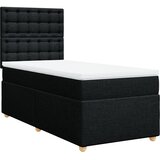  Krevet s oprugama i madracem crni 100 x 200 cm od tkanine | shoptok.hr