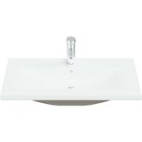 vidaXL Vgradni umivalnik s pipo 81x39x18 cm keramičen bel - - Bela - 17.9 - 81 x 39 x 18 cm - 2025-vidaXL-Uvoz_2 | Shoptok.si