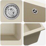  Umivaonik Bež 430 x 460 mm 80% kvarc i 20% smola | shoptok.hr
