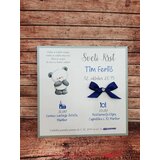  Vabilo za krst z medvedkom in majhno pentljico modro REK106 | Shoptok.si