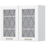 Jela VISEI ELEMENT ZA KUHINJO TARA S STEKLENIMI VRATCI V7-90-2KS-Bela mat lak Cene
