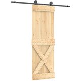 vidaXL Klizna vrata s priborom za montažu 70 x 210 cm masivna borovina | shoptok.hr