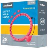Rebel Active pametni hula hop obruč za mršavljenje s klinovima i utezima 50 cm, ružičasti | shoptok.hr
