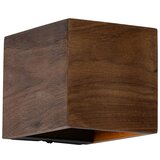 QAZQA Smart wandlamp walnoot hout 8 cm incl. LED - Transfer Cene