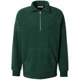 DAN FOX APPAREL Sweater majica 'Leopold' tamno zelena