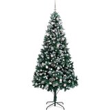 vidaXL Umestno božično drevo Zelena 240 cm PVC, jeklo in plastika | Shoptok.si