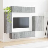  Set zidnog ormarića za TV 6 kom. Siva Sonoma | Shoptok.si