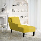 vidaXL Počivaljka od baršun s jastukom i rukonaslonom žuta | shoptok.hr