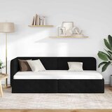  Kutni okvir kreveta Crna 80 x 200 cm tkanina | shoptok.hr
