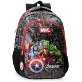 ranac za dečake team avengers, 14x42x28 cm, sivi