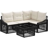  Vrtna sedežna garnitura 5 pcs Črna poli ratan, (5000271789) | Shoptok.si