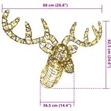  Reindeer vuče saonice Topla bijela 68 x 36,5 x 62,5 cm Ratan | shoptok.hr