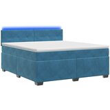  s box springom, madracem i LED-om Plava 180 x 200 cm | shoptok.hr