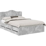  Krevetna konstrukcija s ladicama Betonska siva 160 x 200 cm | shoptok.hr
