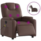  The Living Store Električni masažni naslanjač rjavo umetno usnje - Električni Masažni Stol, (21501962) | Shoptok.si