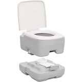  Prijenosni toalet za kampiranje sivo-bijeli 10 + 10 L HDPE | shoptok.hr