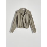Reserved - Bluza na preklop - bež | shoptok.hr