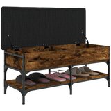 vidaXL Klop za čevlje dimljen hrast 102x42x45 cm inženirski les | Shoptok.si