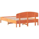 vidaXL Okvir kreveta s uzglavljem voštano smeđi 160x200 cm od borovine | shoptok.hr
