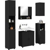 vidaXL Set namještaja za kupaonicu Zidne 5 pcs Crna 61 x 35 x 64 cm | shoptok.hr