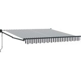  Uvlačiva tenda antracit i bijela 3x2,5 m tkanina i aluminij | shoptok.hr
