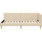 Kutni okvir kreveta Krema 90 cm x 190 cm Tkanina i šperploča | shoptok.hr