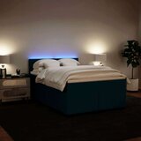  Krevet box spring s madracem plavi 160 x 200 cm baršunasti | shoptok.hr
