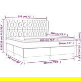  Box spring postelja z vzmetnico svetlo siva 180x200 cm blago, (20788989) | Shoptok.si