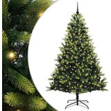 vidaXL Umjetno zložljivo božično drevo s 300 LED diodami Zelena 240 cm | Shoptok.si