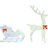  Reindeer vuče saonice šareni 70 x 26 x 129 cm Akril | Eponuda.ba