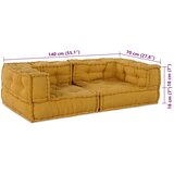  Modularna sofa s 2 sjedišta žuta 140x70x36 tkanina - Žuta Niska kutna sofa | shoptok.hr