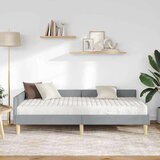  Kotni okvir postelje z matrico 2 pcs Svetlo siva blago, (5000123766) | Shoptok.si