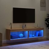 TV ormarići s LED svjetlima 2 kom boja hrasta 60x30x30 cm | shoptok.hr