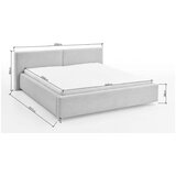 Meise Möbel Bijeli tapecirani bračni krevet bez podnice 160x200 cm Cube – | shoptok.hr