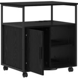 vidaXL Pisarniška omara Črni hrast 60 x 46 x 67 cm Konstruiran les | Shoptok.si